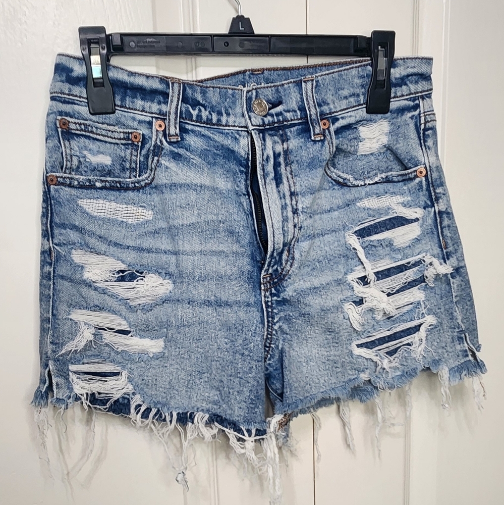 American Eagle Distressed Highrise Denim Women Shorts